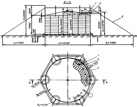 Молниезащита металлического резервуара вместимостью 20 тыс. м3 со сферической крышей